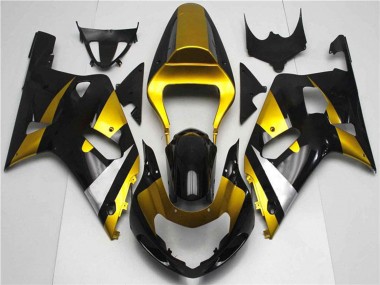 Meilleurs Carénages Moto Suzuki GSXR 600/750 2001-2003 - Or Argent Noir Brillant