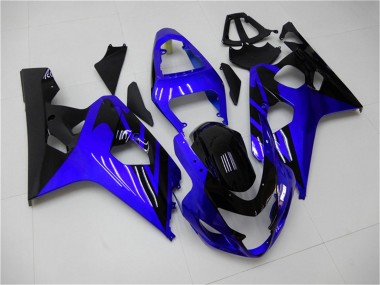 Meilleurs Carénages Moto Suzuki GSXR 600/750 2004-2005 - Bleu Noir Brillant