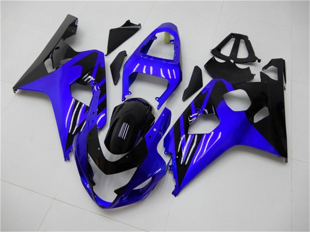 Carénages Moto Suzuki GSXR 600/750 2004-2005 - Bleu Noir Brillant