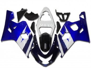 Meilleurs Kits Carénage Moto Suzuki GSXR 600/750 2004-2005 - Blanc Bleu Noir