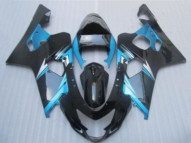 Meilleurs Carénages Moto Suzuki GSXR 600/750 2004-2005 - Bleu Blanc Noir