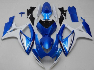 Meilleurs Carénages Moto Suzuki GSXR 600/750 2006-2007 - Blanc Bleu