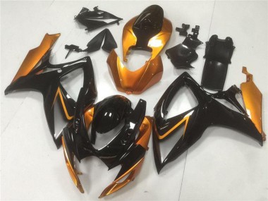 Meilleurs Carénages Moto Suzuki GSXR 600/750 2006-2007 - Orange Noir Brillant