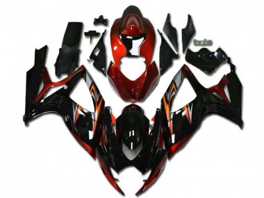 Meilleurs Carénages Moto Suzuki GSXR 600/750 2006-2007 - Orange Argent Noir Brillant Bande