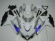 Carénages Moto Suzuki GSXR 600/750 2008-2010 - Argent Blanc Bleu Noir