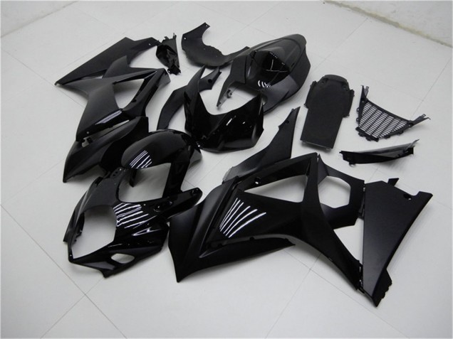 Carénages Moto Suzuki GSXR 1000 2007-2008 - Noir Brillant Noir Mat No Décalque