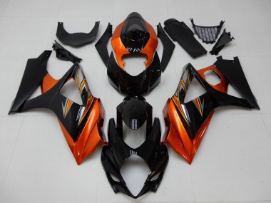 Meilleurs Carénage Moto Suzuki GSXR 1000 2007-2008 - Orange Noir