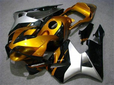 Meilleurs Carénage Moto Honda CBR600RR 2003-2004 - Argent Or Noir Brillant