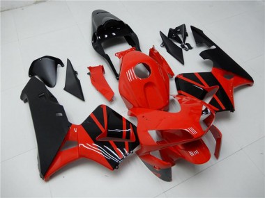 Meilleurs Carénages Moto Honda CBR600RR 2003-2004 - Rouge Noir Brillant OEM Style