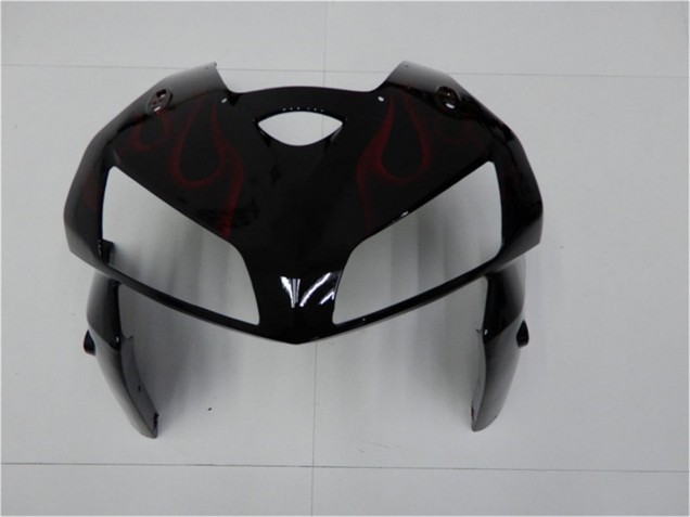 Kits Carénage Moto Honda CBR600RR 2005-2006 - Noir Brillant Rouge Flamme