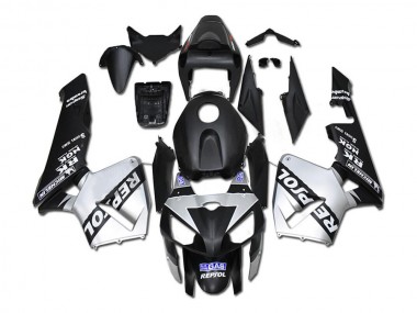 Meilleurs Carénages Moto Honda CBR600RR 2005-2006 - Noir Argent Repsol