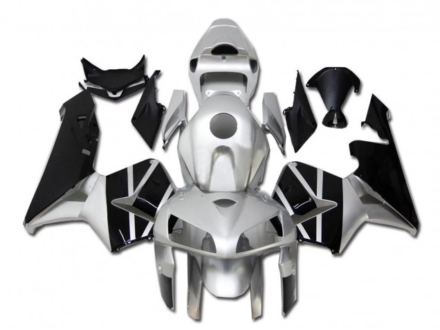 Carénage Moto Honda CBR600RR 2005-2006 - Argent Noir
