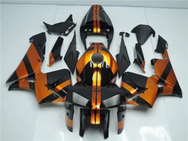 Meilleurs Kits Carénage Moto ABS Honda CBR600RR 2005-2006 - Orange Noir