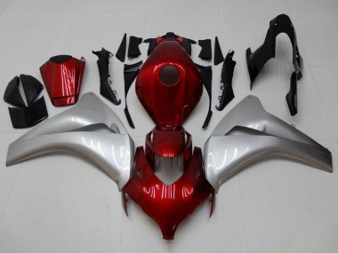 Meilleurs Carénages Moto Honda CBR1000RR 2008-2011 - Argent Rouge Marron