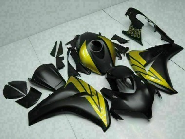 Meilleurs Carénages Moto Honda CBR1000RR 2008-2011 - Noir Mat Or