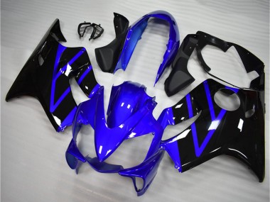 Meilleurs Kits Carénage Moto Honda CBR600 F4i 2004-2007 - Bleu Noir Brillant