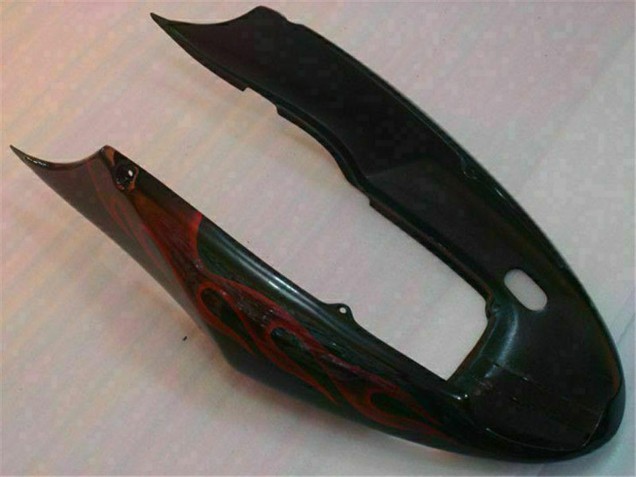 Carénages Moto Honda CBR600 F4i 2004-2007 - Noir Brillant Rouge Flamme