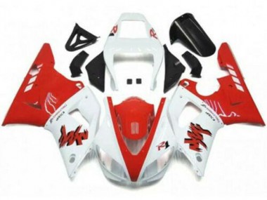 Meilleurs Carénages Moto Yamaha YZF R1 1998-1999 - Blanc Rouge