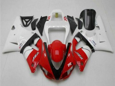 Meilleurs Carénages Moto Yamaha YZF R1 1998-1999 - Blanc Rouge Noir
