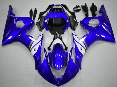 Meilleurs Carénages Moto Yamaha YZF R6 2003-2004 - Bleu Blanc