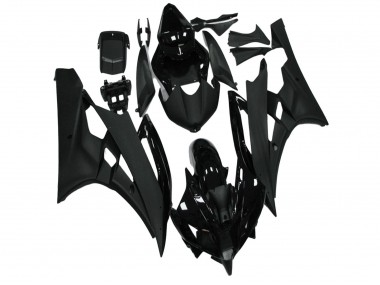 Meilleurs Carénage Moto Yamaha YZF R6 2006-2007 - Noir Brillant Noir Mat