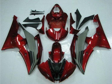 Meilleurs Carénages Moto Yamaha YZF R6 2008-2016 - Rouge Gris