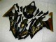 Carénages Moto Yamaha YZF R6 2008-2016 - Noir Brillant Or Flamme
