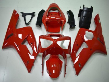 Meilleurs Kits Carénage Moto Kawasaki ZX6R 2003-2004 - Rouge
