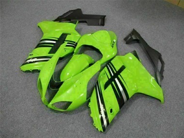 Meilleurs Kits Carénage Moto Kawasaki ZX6R 2007-2008 - Vert Noir