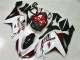 Carénages Moto Kawasaki ZX6R 2007-2008 - Blanc Noir Rouge