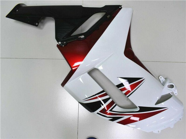 Carénages Moto Kawasaki ZX6R 2007-2008 - Blanc Noir Rouge