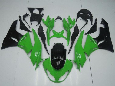 Meilleurs Kits Carénage Moto Kawasaki ZX6R 2009-2012 - Vert Noir Brillant