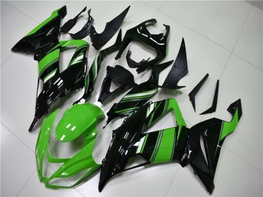Meilleurs Kits Carénage Moto ABS Kawasaki ZX6R 2013-2018 - Vert Noir Brillant