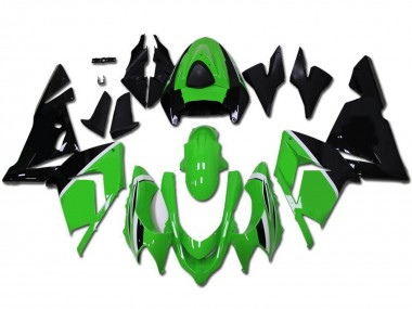 Meilleurs Carénages Moto Kawasaki ZX10R 2004-2005 - Vert Noir Brillant