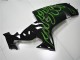 Carénages Moto Kawasaki ZX10R 2006-2007 - Noir Brillant Vert Flamme