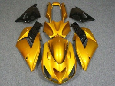 Meilleurs Carénages Moto Kawasaki ZX14R ZZR1400 2006-2011 - Or Noir Brillant