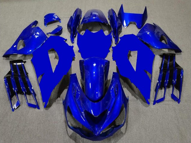 Carénages Moto Kawasaki ZX14R ZZR1400 2012-2024 - Bleu Noir
