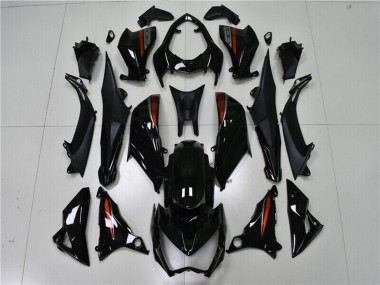 Meilleurs Carénages Moto Kawasaki Z800 2013-2018 - Noir Brillant Rouge Argent