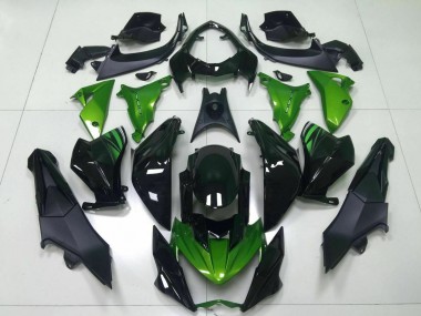 Meilleurs Carénage Moto Kawasaki Z800 2013-2018 - Vert Noir Brillant