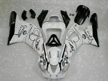 Meilleurs Carénages Moto Yamaha YZF R1 2000-2001 - Blanc Noir Corona Extra