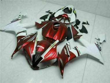 Meilleurs Carénages Moto Yamaha YZF R1 2004-2006 - Blanc Rouge Jaune Motul 46