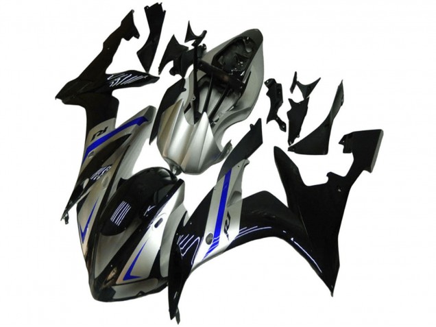 Carénages Moto Yamaha YZF R1 2004-2006 - Argent Bleu Noir