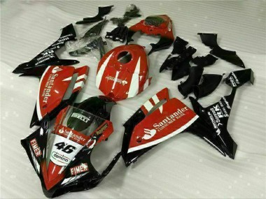 Meilleurs Carénages Moto Yamaha YZF R1 2007-2008 - Rouge Blanc Noir Fimer Santander 46