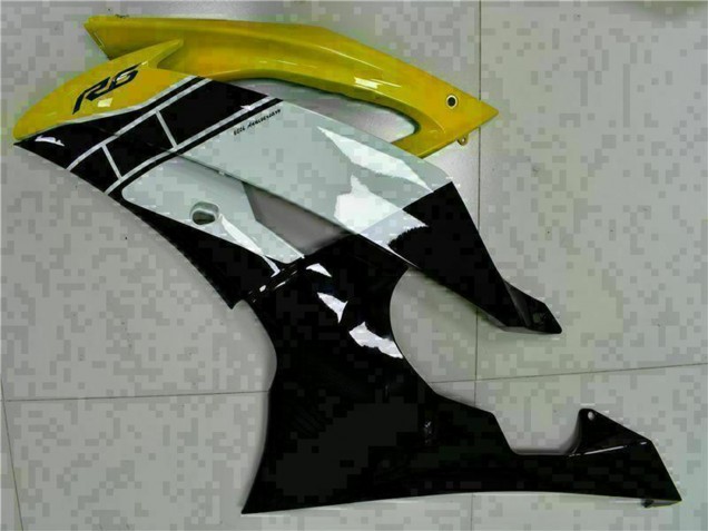 Carénages Moto Yamaha YZF R6 2008-2016 - Jaune Blanc Noir Brillant