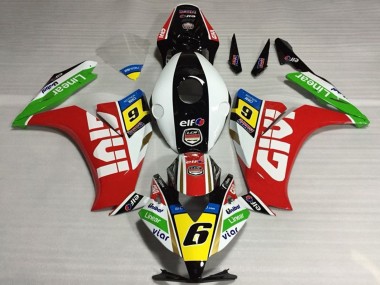 Meilleurs Carénages Moto Honda CBR1000RR 2012-2016 - Blanc Rouge Jaune Vert Givi 6