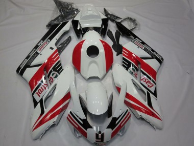 Meilleurs Carénages Moto Honda CBR1000RR 2004-2005 - Blanc Rouge Noir Brillant Castrol 9