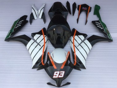 Meilleurs Carénages Moto Honda CBR1000RR 2012-2016 - Blanc Orange Noir Brillant Baracuda 93