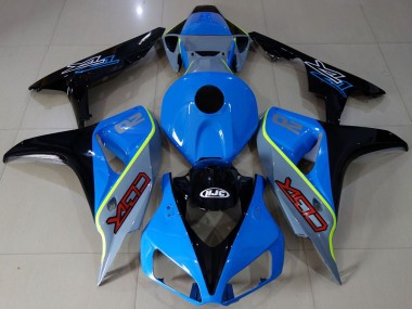 Meilleurs Carénages Moto Honda CBR1000RR 2006-2007 - Bleu Jaune Noir Brillant Personnalisé CBR
