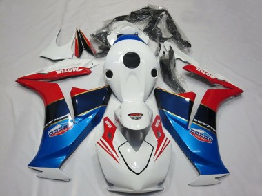Meilleurs Carénages Moto Honda CBR1000RR 2012-2016 - Blanc Rouge Bleu Motul