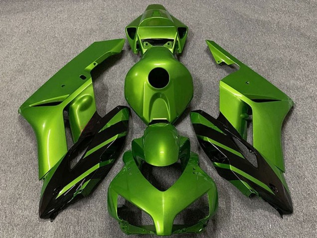 Carénages Moto Honda CBR1000RR 2004-2005 - Vert Noir Brillant Bande